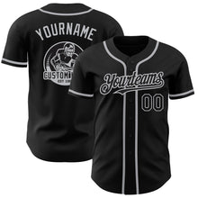 Загрузить изображение в средство просмотра галереи, Custom Black Gray Authentic Baseball Jersey
