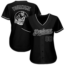 Загрузить изображение в средство просмотра галереи, Custom Black White Authentic Baseball Jersey
