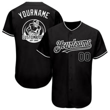 Загрузить изображение в средство просмотра галереи, Custom Black White Authentic Baseball Jersey
