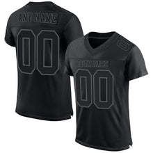 Загрузить изображение в средство просмотра галереи, Custom Black Steel Gray Mesh Authentic Football Jersey
