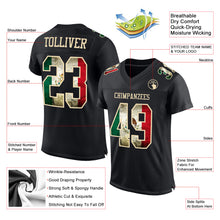 Загрузить изображение в средство просмотра галереи, Custom Black Vintage Mexican Flag-City Cream Mesh Authentic Football Jersey
