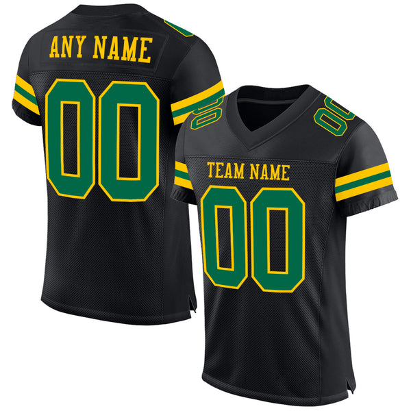 Cheap Custom Gray Kelly Green-Black Mesh Authentic Football Jersey Free  Shipping – CustomJerseysPro