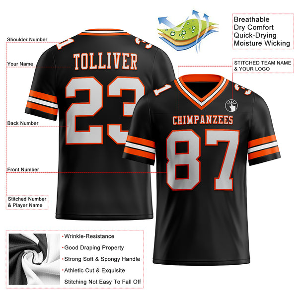 Cheap Custom Brown Orange-White Mesh Split Fashion Football Jersey Free  Shipping – CustomJerseysPro