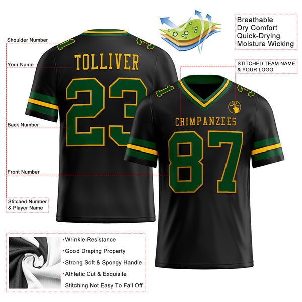 Cheap Custom Green Gold-White Mesh Split Fashion Football Jersey Free  Shipping – CustomJerseysPro