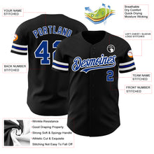 Charger l&#39;image dans la galerie, Custom Black Royal-White Authentic Baseball Jersey
