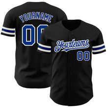 Charger l&#39;image dans la galerie, Custom Black Royal-White Authentic Baseball Jersey
