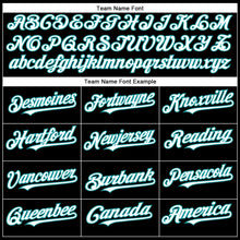 Laden Sie das Bild in den Galerie-Viewer, Custom Black White-Teal Authentic Baseball Jersey
