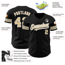 Laden Sie das Bild in den Galerie-Viewer, Custom Black Vegas Gold-White Authentic Baseball Jersey
