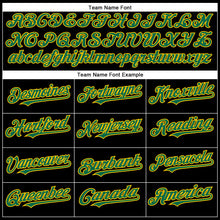 Load image into Gallery viewer, Custom Black Kelly Green-Yellow Authentic Baseball Jersey
