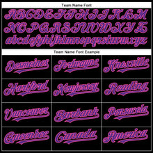 Load image into Gallery viewer, Custom Black Purple-Pink Authentic Baseball Jersey
