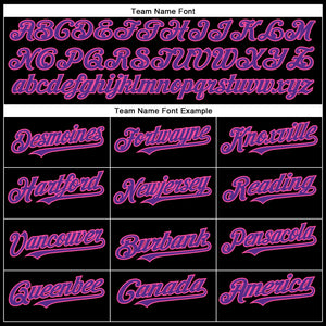 Custom Black Purple-Pink Authentic Baseball Jersey