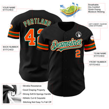 Charger l&#39;image dans la galerie, Custom Black Orange-Kelly Green Authentic Baseball Jersey
