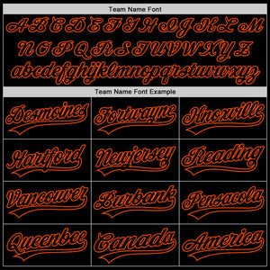 Custom Black Orange Authentic Throwback Baseball Jersey