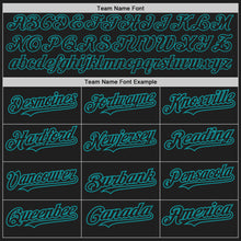 Load image into Gallery viewer, Custom Black Hot Pink-Teal Authentic Baseball Jersey
