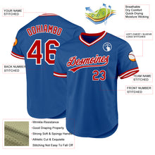 Charger l&#39;image dans la galerie, Custom Blue Red-White Authentic Throwback Baseball Jersey
