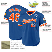 Charger l&#39;image dans la galerie, Custom Blue Orange-White Authentic Throwback Baseball Jersey
