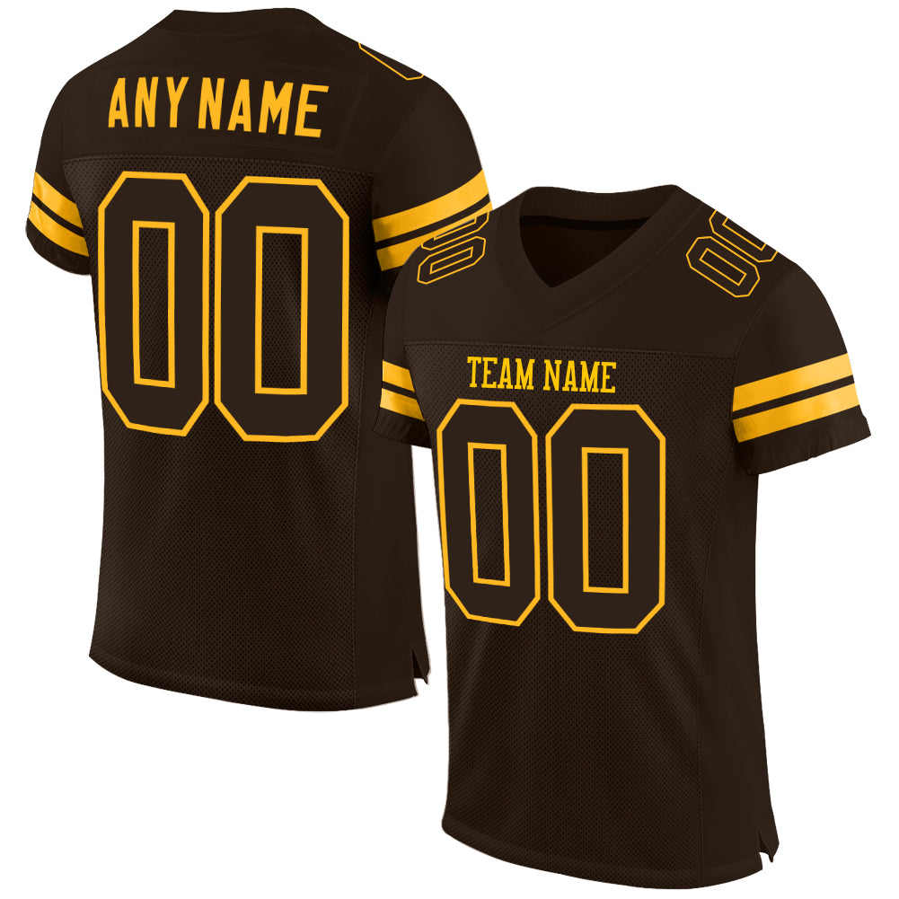 Brown and gold football on sale jersey