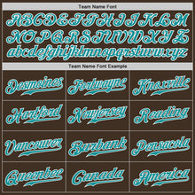 Charger l&#39;image dans la galerie, Custom Brown Teal-White Authentic Baseball Jersey
