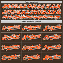 Charger l&#39;image dans la galerie, Custom Brown Orange-White Authentic Baseball Jersey
