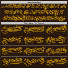 Charger l&#39;image dans la galerie, Custom Brown Brown-Gold Authentic Baseball Jersey
