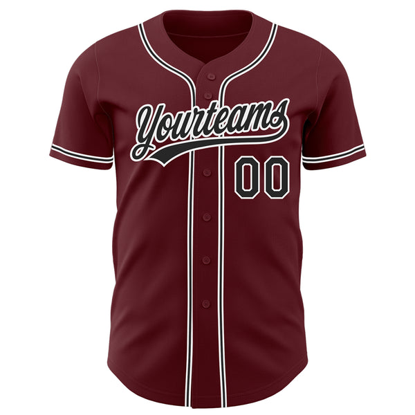 White Maroon Black Custom Softball Baseball Jerseys V-Neck | YoungSpeeds