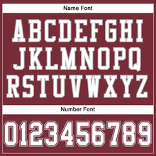 Load image into Gallery viewer, Custom Burgundy White-Gray Mesh Authentic Football Jersey
