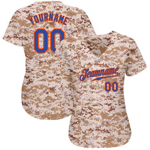 Laden Sie das Bild in den Galerie-Viewer, Custom Camo Royal-Orange Authentic Salute To Service Baseball Jersey
