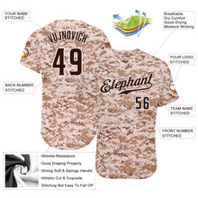 Laden Sie das Bild in den Galerie-Viewer, Custom Camo Brown-White Authentic Salute To Service Baseball Jersey
