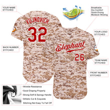 Laden Sie das Bild in den Galerie-Viewer, Custom Camo Red-White Authentic Salute To Service Baseball Jersey
