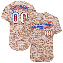 Laden Sie das Bild in den Galerie-Viewer, Custom Camo White-Royal Authentic Salute To Service Baseball Jersey
