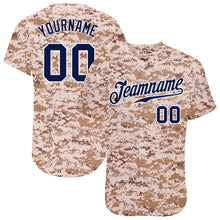 Laden Sie das Bild in den Galerie-Viewer, Custom Camo Navy-White Authentic Salute To Service Baseball Jersey
