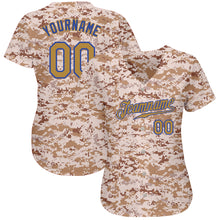 Laden Sie das Bild in den Galerie-Viewer, Custom Camo Old Gold-Royal Authentic Salute To Service Baseball Jersey
