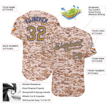 Laden Sie das Bild in den Galerie-Viewer, Custom Camo Old Gold-Royal Authentic Salute To Service Baseball Jersey
