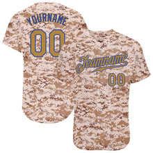 Laden Sie das Bild in den Galerie-Viewer, Custom Camo Old Gold-Royal Authentic Salute To Service Baseball Jersey
