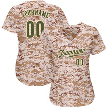 Загрузить изображение в средство просмотра галереи, Custom Camo Olive-Cream Authentic Salute To Service Baseball Jersey
