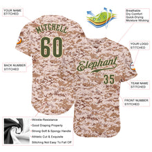 Загрузить изображение в средство просмотра галереи, Custom Camo Olive-Cream Authentic Salute To Service Baseball Jersey
