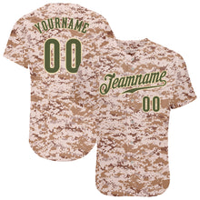 Laden Sie das Bild in den Galerie-Viewer, Custom Camo Olive-Cream Authentic Salute To Service Baseball Jersey
