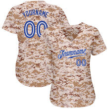 Laden Sie das Bild in den Galerie-Viewer, Custom Camo Royal-White Authentic Salute To Service Baseball Jersey
