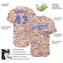 Laden Sie das Bild in den Galerie-Viewer, Custom Camo Royal-White Authentic Salute To Service Baseball Jersey
