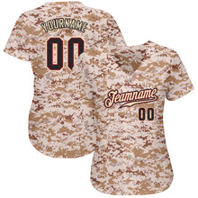 Laden Sie das Bild in den Galerie-Viewer, Custom Camo Black-Crimson Authentic Salute To Service Baseball Jersey
