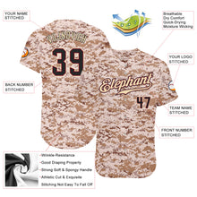 Laden Sie das Bild in den Galerie-Viewer, Custom Camo Black-Crimson Authentic Salute To Service Baseball Jersey
