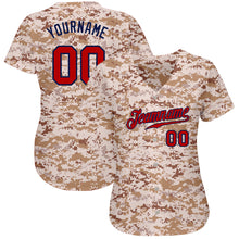 Laden Sie das Bild in den Galerie-Viewer, Custom Camo Red-Navy Authentic Salute To Service Baseball Jersey
