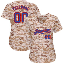 Load image into Gallery viewer, Custom Camo Royal-Red Authentic Salute To Service Baseball Jersey
