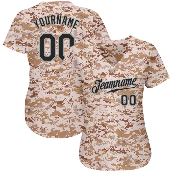 Cheap Custom Camo Black-Gray Authentic Baseball Jersey Free Shipping –  CustomJerseysPro