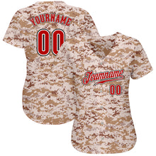 Laden Sie das Bild in den Galerie-Viewer, Custom Camo Red-Black Authentic Salute To Service Baseball Jersey
