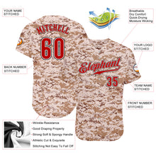 Laden Sie das Bild in den Galerie-Viewer, Custom Camo Red-Black Authentic Salute To Service Baseball Jersey
