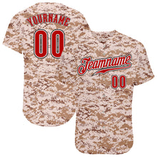 Laden Sie das Bild in den Galerie-Viewer, Custom Camo Red-Black Authentic Salute To Service Baseball Jersey
