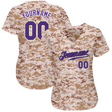 Laden Sie das Bild in den Galerie-Viewer, Custom Camo Purple-Black Authentic Salute To Service Baseball Jersey
