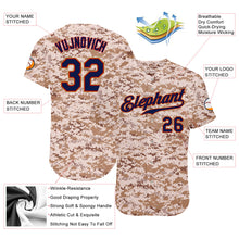 Загрузить изображение в средство просмотра галереи, Custom Camo Navy-Old Gold Authentic Salute To Service Baseball Jersey
