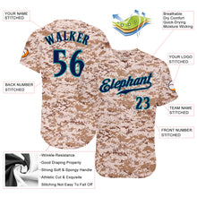 Load image into Gallery viewer, Custom Camo Navy-Teal Authentic Salute To Service Baseball Jersey
